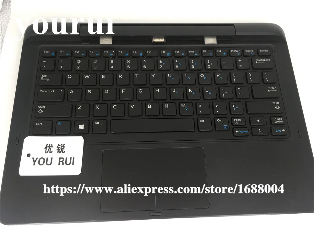 Yourui K14A Оригинальная клавиатура база Упор для рук док-станция для Dell Latitude 13 7000 7350 черный