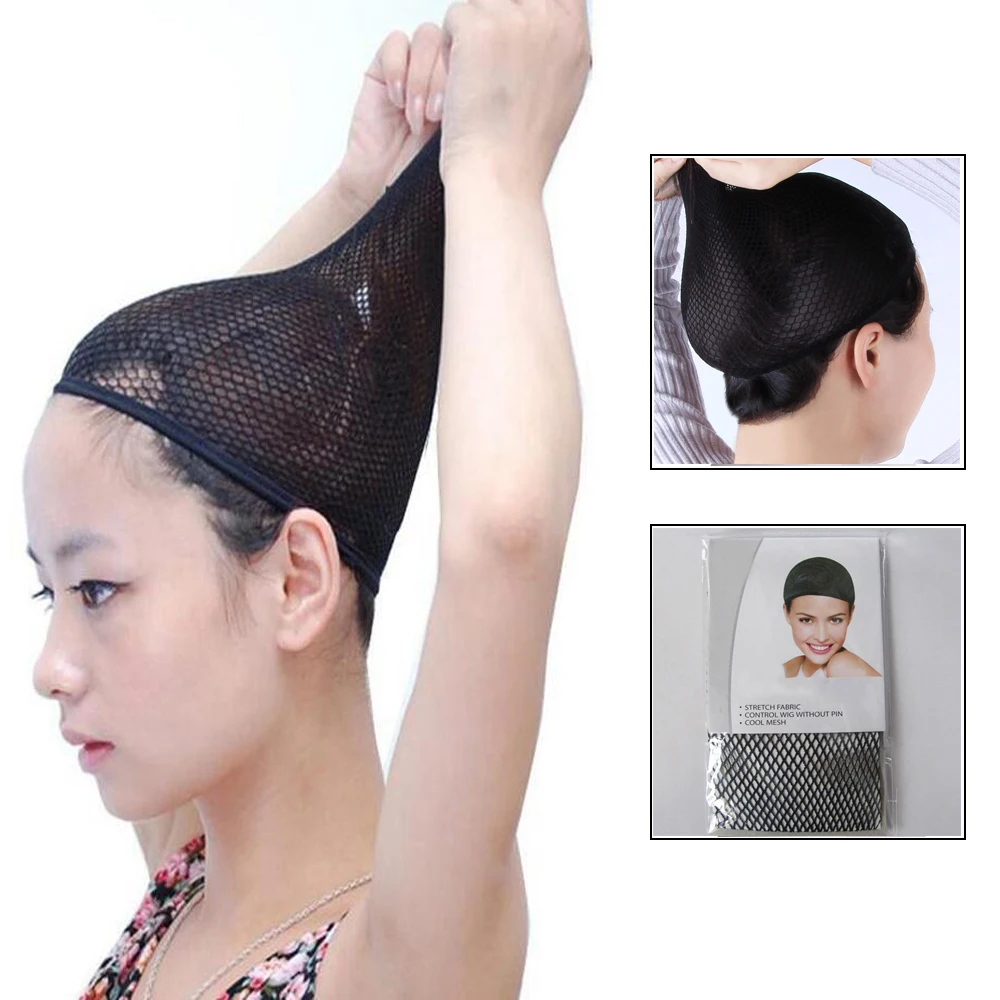 

40pcs/lot Wig Cap Adjustable Snood Nylon Hairnet Lace Mesh Wig for Women Girls Ladies In Hairnets Fixed Long Hair