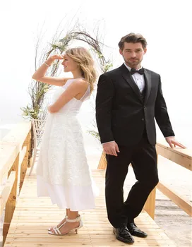 

2019 Vintage Smart Black Groom Tuxedos Bridegroom Groomsmen Men Wedding Festival Suits New Tailored(Jacket+Vest+Pants)