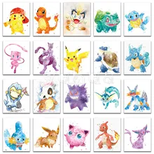 5D DIY Алмазная картина с рисунком Пикачу Покемон полная квадратная Алмазная вышивка крестиком Декор полная круглая Алмазная мозаика кошка