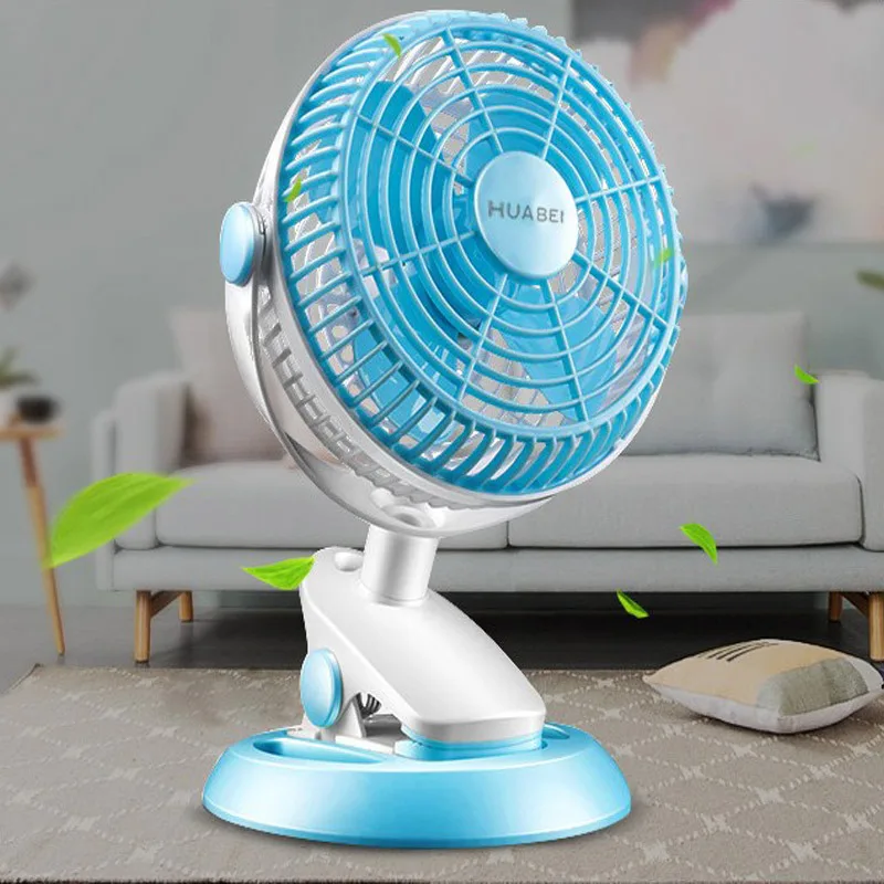 

ITAS1344 Clamp Fan Portable Charging Mini USB Electric Fan Charging Student Dormitory Small Fan 360 Rotating fan cooling summer