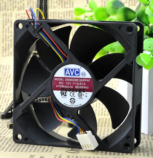Wholesale AVC 9025 9cm DS09225R12HPFAF 12V 0.41A 4 wire PWM CPU