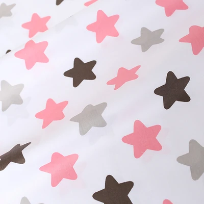 Саржевая хлопковая ткань с принтом для шитья, Лоскутная Ткань со звездами и облаками, детские постельные принадлежности, простыни, одежда для сна, детское платье, юбка, материал - Цвет: A 1pieces 50x160cm