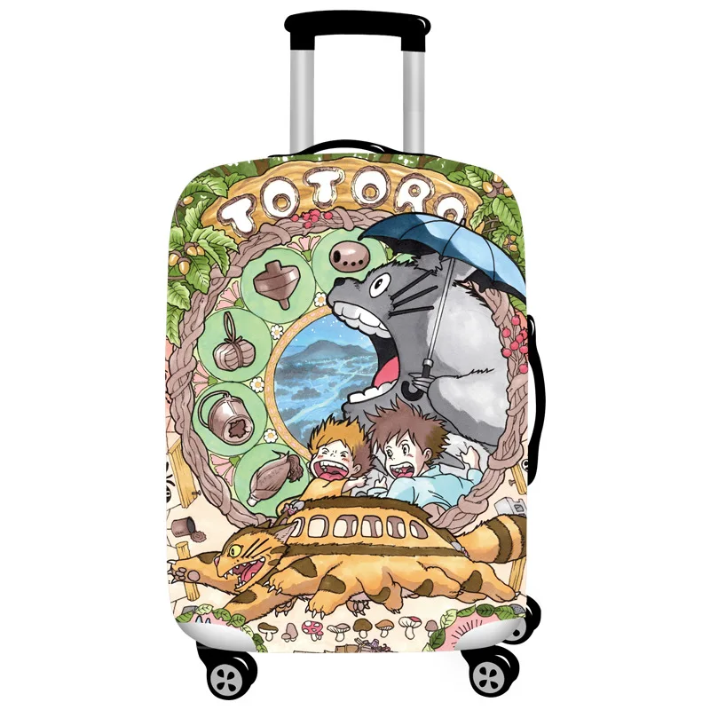 

Tonari No Totoro Cartoon Kawaii Anime Dust Cover Waterproof Suitcase Cover Tetail Carry On Baggage Case Bag Travel Accessories