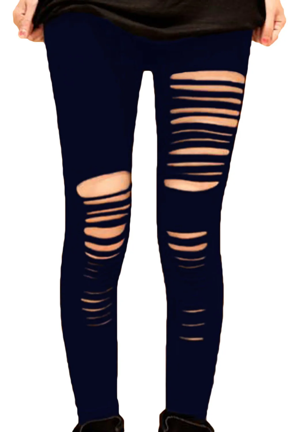 Ripped Leggings Skinny Pants XL 
