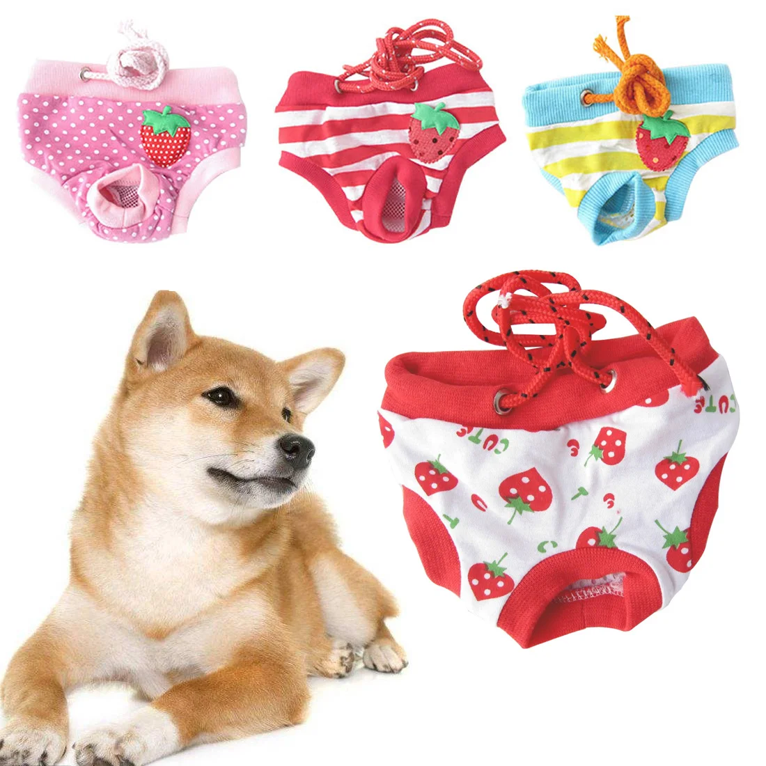 

Cute Puppy Briefs Sanitary Lovely Pants Dog Physiological Shorts Underwear Small Medium Dogs Diaper Pants Pet Supplies