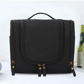 

Vacation Zipper Makeup Organizer Travel Large Capacity Cosmetic Bag Oxford Portable Waterproof Hanging Folding Household Storage