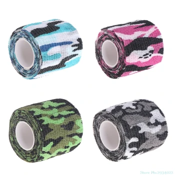 

New Multifunction Camouflage Tape Adhesive Roller Wrap Scroll Outdoor Guise Elasticity Bandage 4 Type Drop Ship