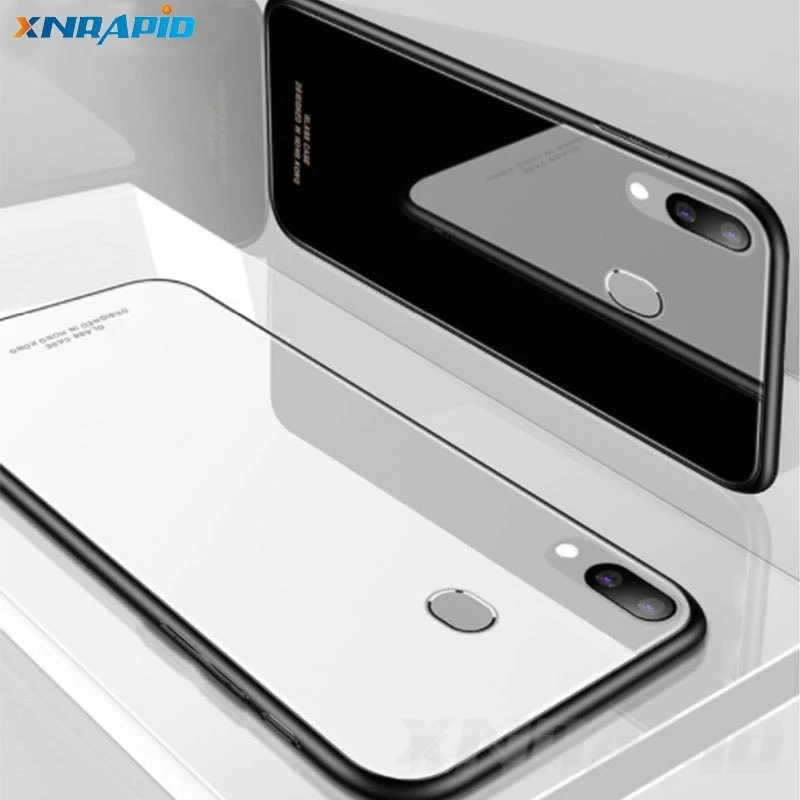 Стеклянная задняя крышка чехол для samsung galaxy A50 A60 A70 A80 A90 стеклянная силиконовый