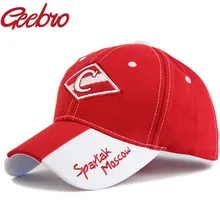 Geebro Spartak Moscow Football Club Badge Embroidery Snapback Baseball Cap Outdoor Sports Soccer Hat for Men and Women JS162