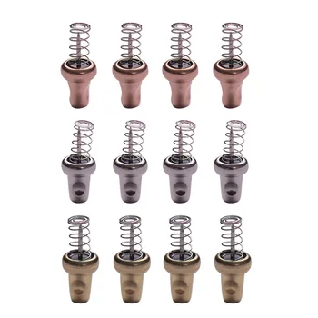 

12 Pieces Box-packed Colored Metal Push Pins with Spring Protection Thumb Tacks for Cork Board Map Memo Flag List