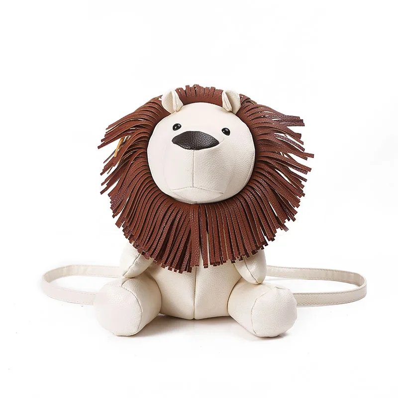 

3D Lion Backpack Bags 2018 Fashion Ladies Shoulder Bag White Black Women Girl Mini Cartoon Animal Gift Bags for Kids