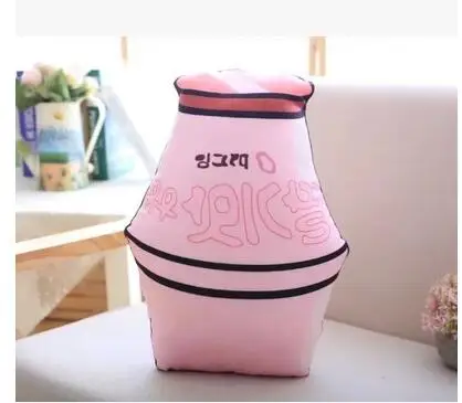 Милая мультяшная розовая молочная бутылочка в форме подушки пончик подушка в форме напитка задняя подушка мягкая игрушка кукла домашний Декор подарок