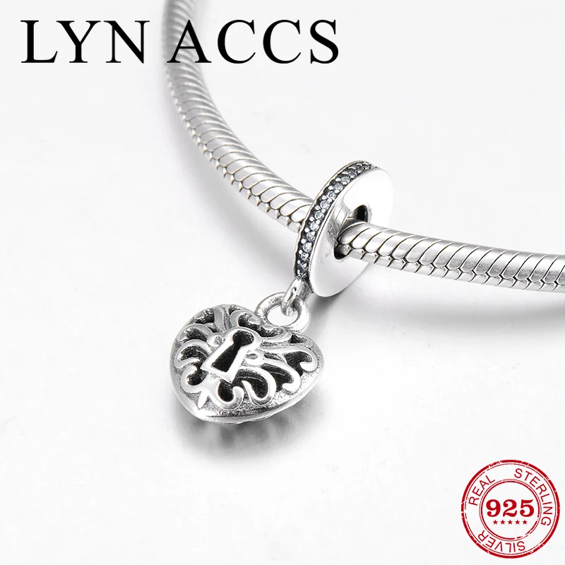 

Hollow Delicate pattern 925 Sterling Silver Pendant clear CZ fine Beads Fit Original Pandora Charm Bracelet Jewelry making