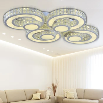 

crystal led ceiling lights modern lamp living room bedroom acrylic light luminaire plafonnier design kitchen kids light lighting