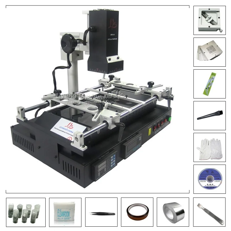 LY IR8500 инфракрасного BGA паяльная станция с BGA реболлинг набор 184 шт. 80 мм/90 мм трафарет приспособлений держатель