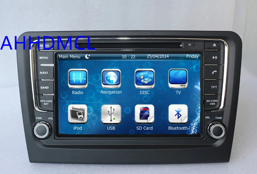 Discount AHHDMCL Car Multimedia Player DVD Radio Stereo Audio GPS Navigation For Skoda Rapid 2013 2014 2015 2016 0