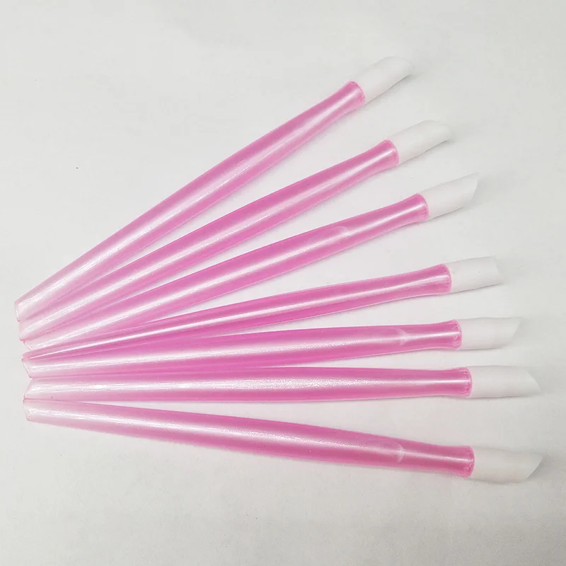 

2019 New 5pcs/lot 10mm Soft Nail Cuticle Pusher Plastic Rubber Pink Available High Quality Nail Tools Wholesale