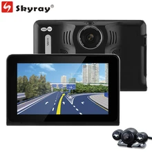 3 In 1 512M 16GB 7″ IPS 1080P Car DVR GPS Navigation Russia Radar Detector Tablet PC WiFi FM AV-IN with Parking Rear View Camera