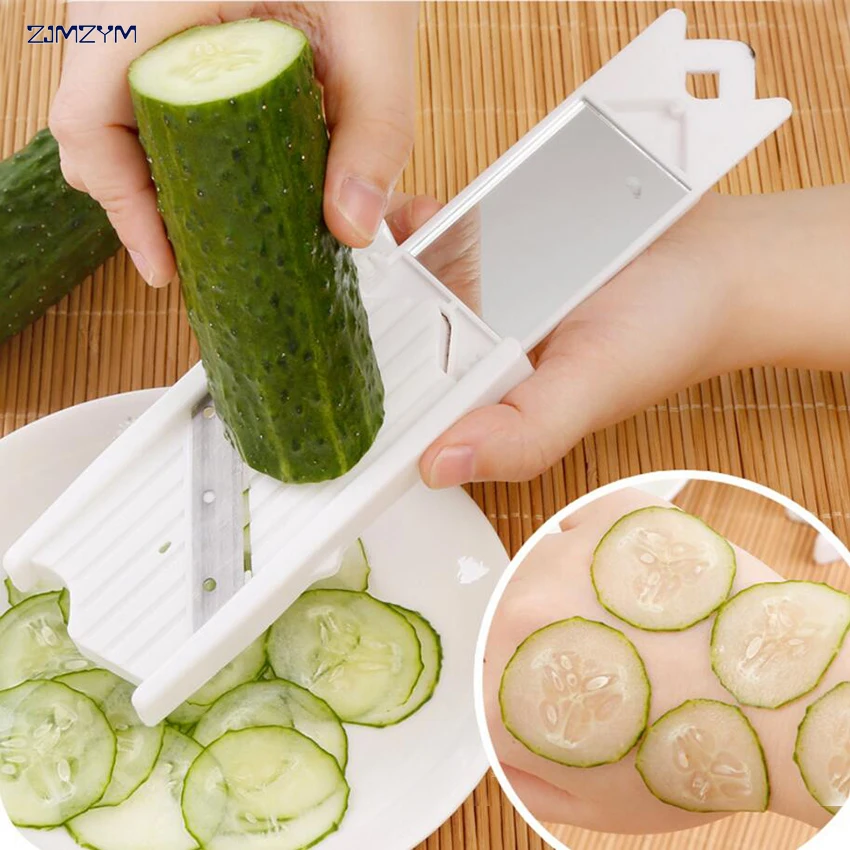 1PC Creative Kitchen Gadgets Fuit & Vegetable Tools Knife Manual Cutter Cucumber Slicer Crusher Peeler Home Vegetable Slicer