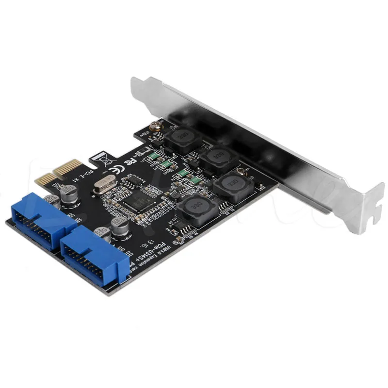 5 Гбит/с низкопрофильный кронштейн внутренний 2 порта 19Pin USB 3,0 карта PCI-e для PCI 20Pin мужские Порты адаптер удлинитель карта для рабочего стола