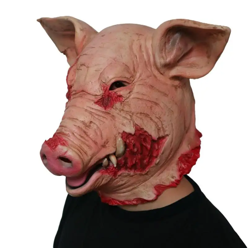 Маска в виде головы свиньи для мужчин, маска из латекса, реалистичные латексные маски для взрослых на Хэллоуин, косплей, вечерние, карнавальные маски