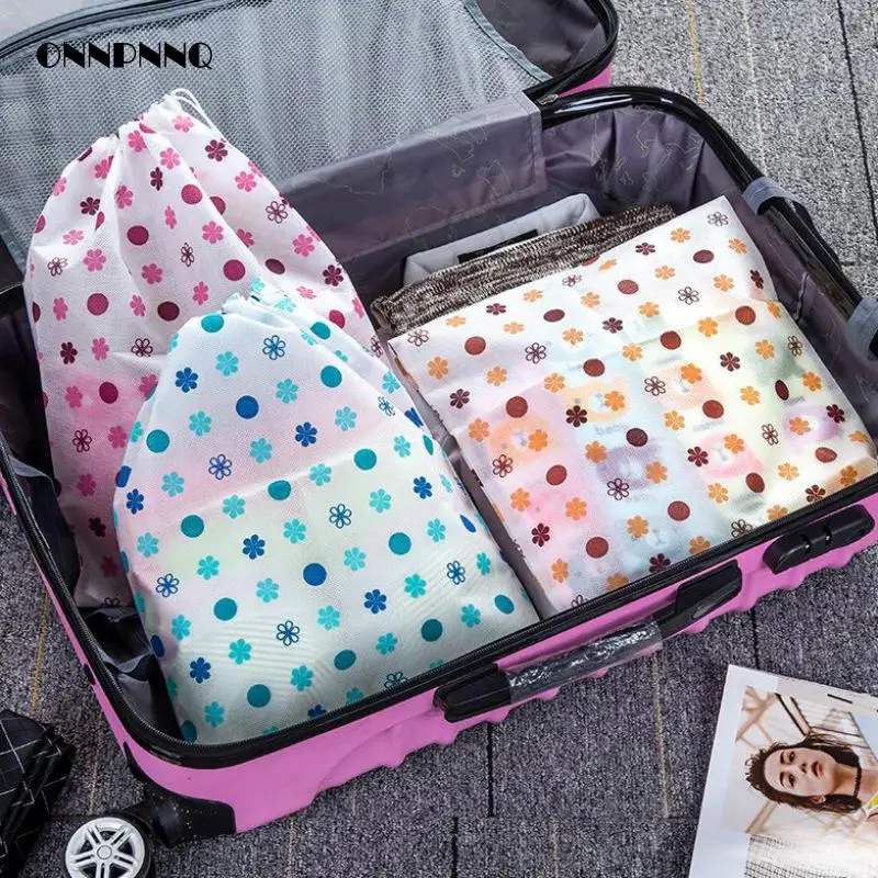 

5pcs/lot Clothes Storage Travel Set Non Woven Bag For Shoes Travel organizer Road Organizer Cases For Suitcases Clothes Bags