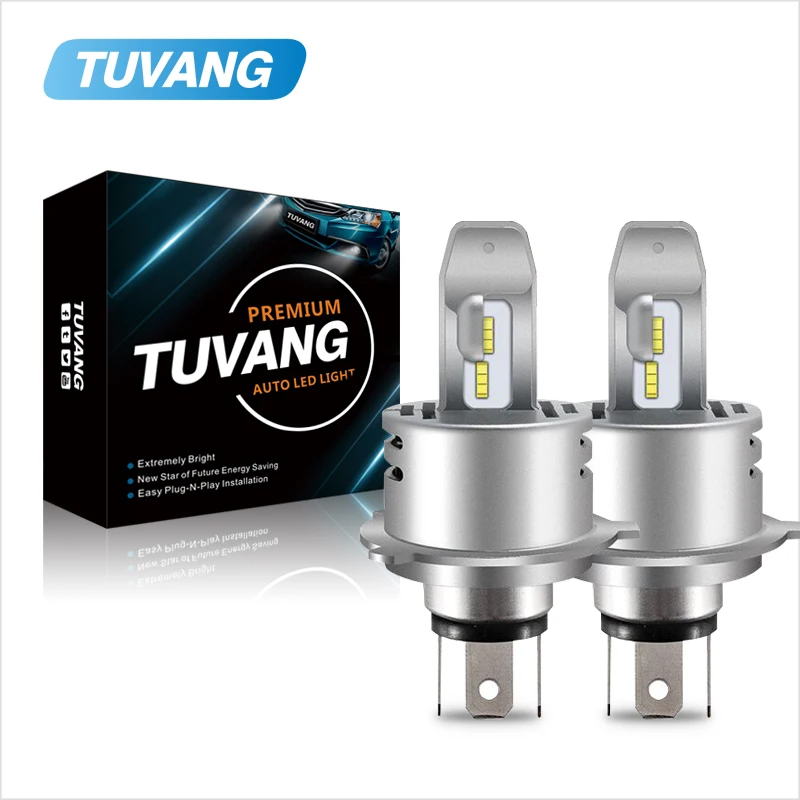 H4 9003 HB2 3570 LED Headlights Bulb Kit High Low Beam 6000K White Plug And Play