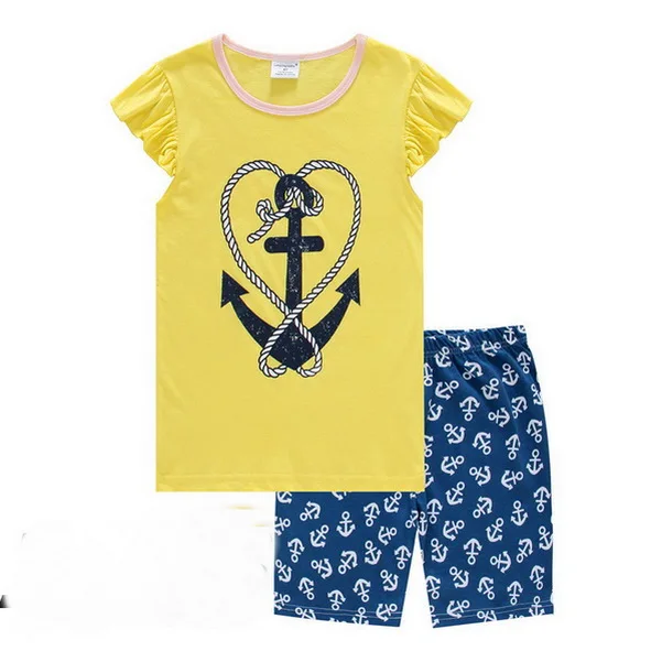 Летняя Пижама для мальчиков Комплекты короткий рукав детская одежда для сна хлопковые для мальчиков Пижама обычный ночной рубашке дно JUN257 - Цвет: model 21