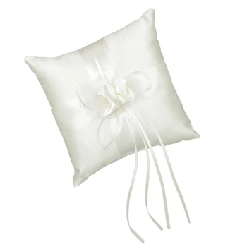 

Lovely Bud Flower Pocket Ring Pillow Cushion Wedding Party Anniversary Supplies Ivory