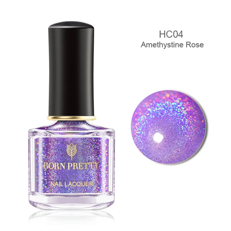 BP-HC04 Born pretty, голографическая Лазерная лак для ногтей 6 мл Лак серии Flowish Сияющий Блестящий лак для ногтей - Цвет: BP-HC04