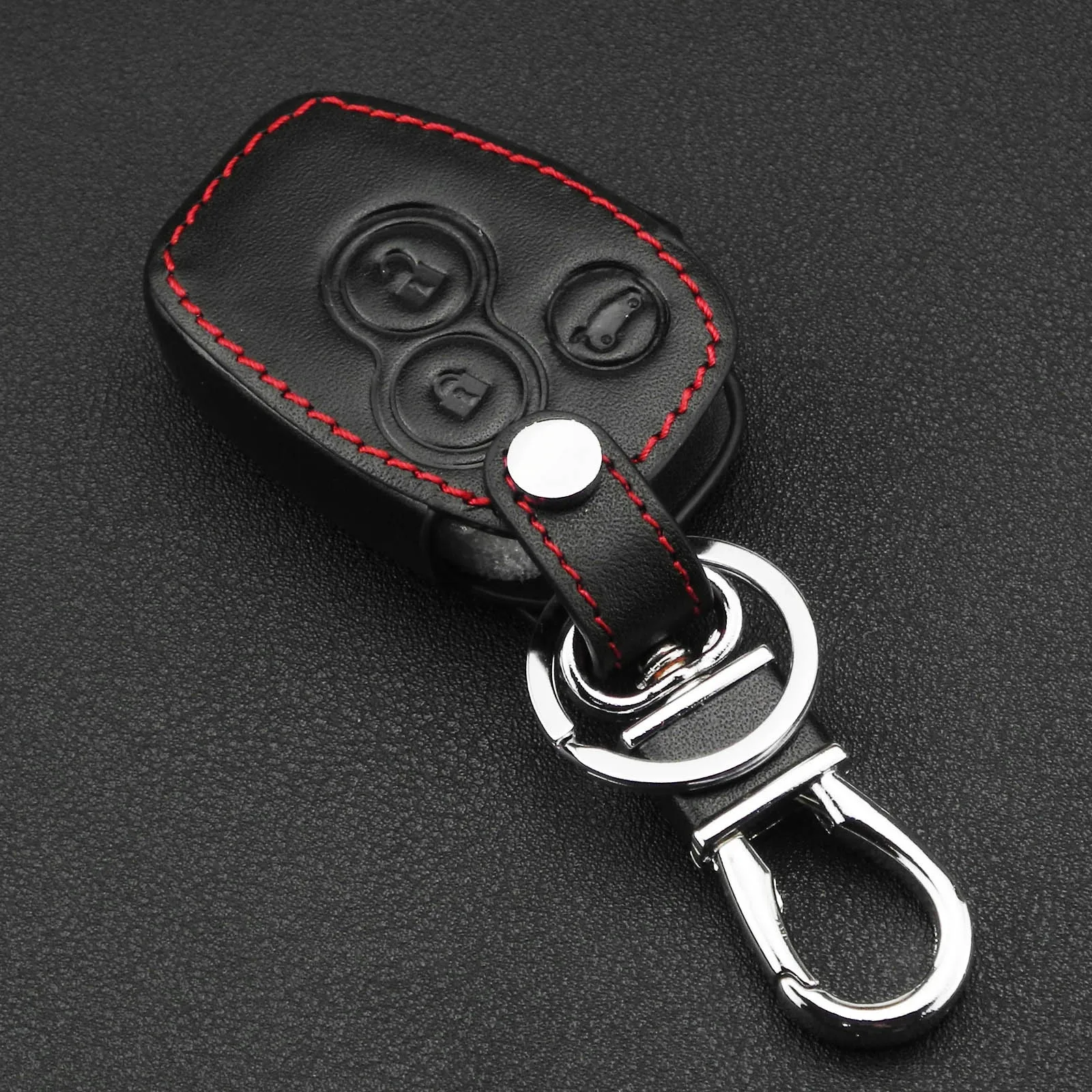 jingyuqin 3 button Car Remote Key Leather Cover Case for Renault Duster Logan Fluence Clio Master Traffic Kangoo Megane Laguna