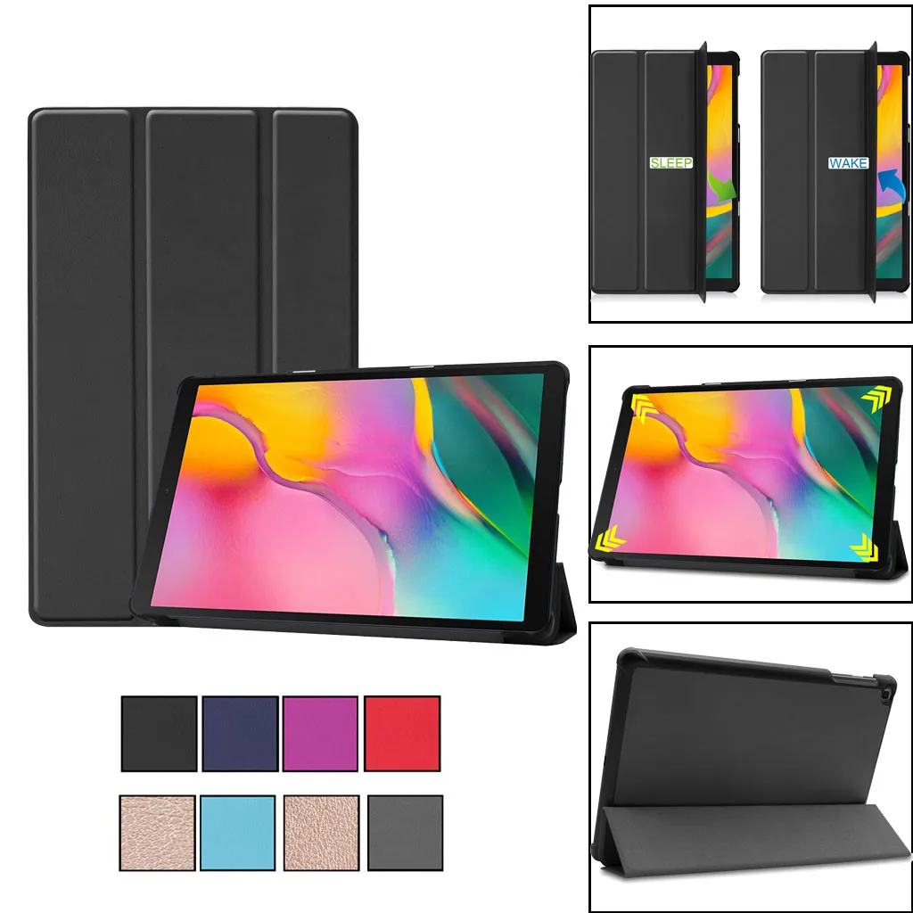 Чехол для планшета Mosunx Samsung Galaxy Tab A 10 1 2019 SM T515/SM T510 трехслойный кожаный чехол с