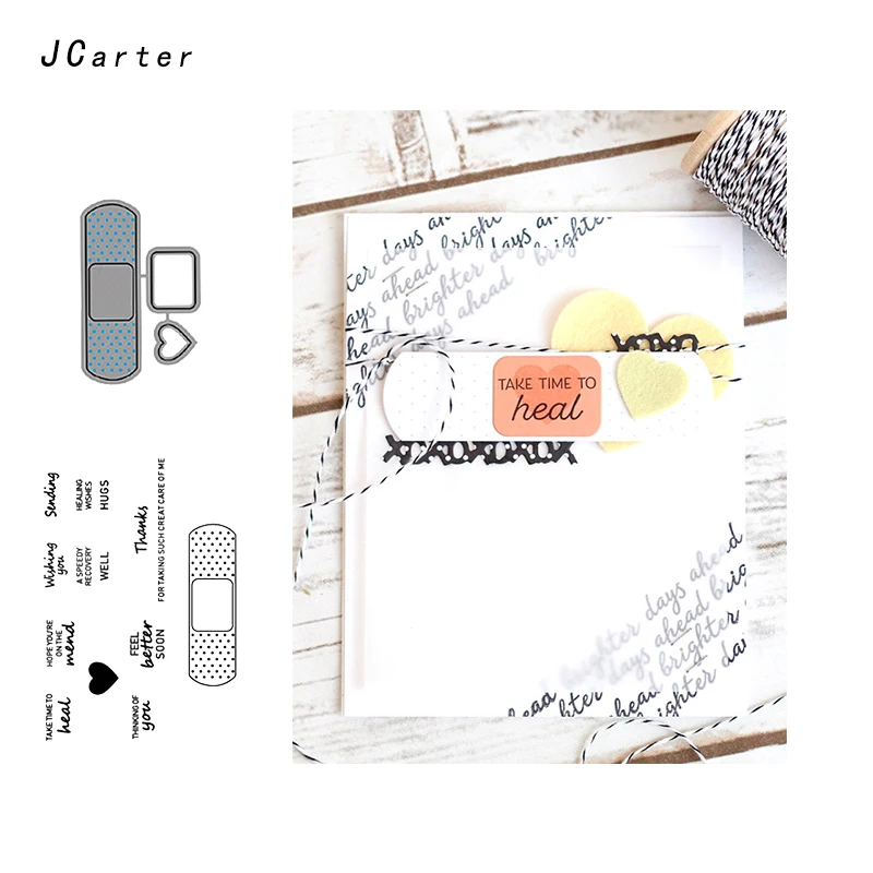 

JCarter Heart Letters Box Metal Cutting Dies or Rubber Clear Stamps for Scrapbooking DIY Embossing Folder Paper Maker Template