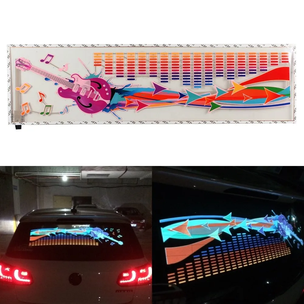 JackSuper Auto Vehicle LED Sound Activated Sensor Equalizer Lamp Stickers 90x25cm Car Music Rhythm Flash Sticker Light JackSuper Auto Vehicle LED Sound Activated Sensor Equalizer Lamp Stickers 90x25cm Car Music Rhythm Flash Sticker Light