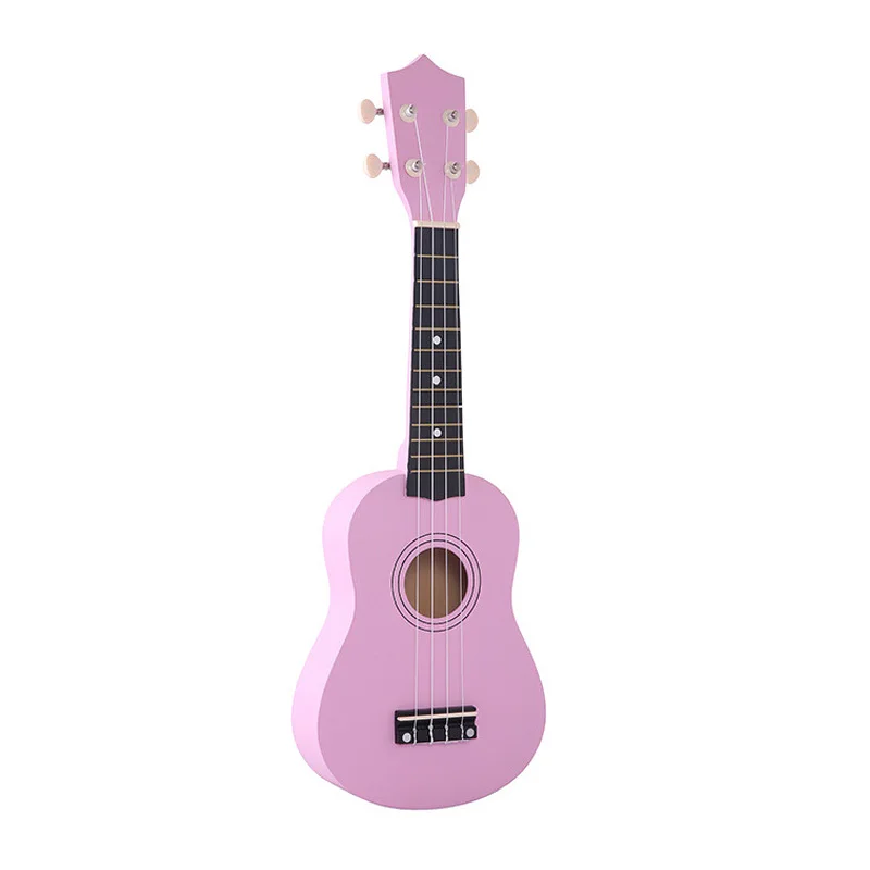 21 дюймов сопрано Гавайские гитары укулеле 4 струны Гавайская гитара Уке+ Струны+ палочки для начинающих ребенок подарок#8 - Цвет: Pink