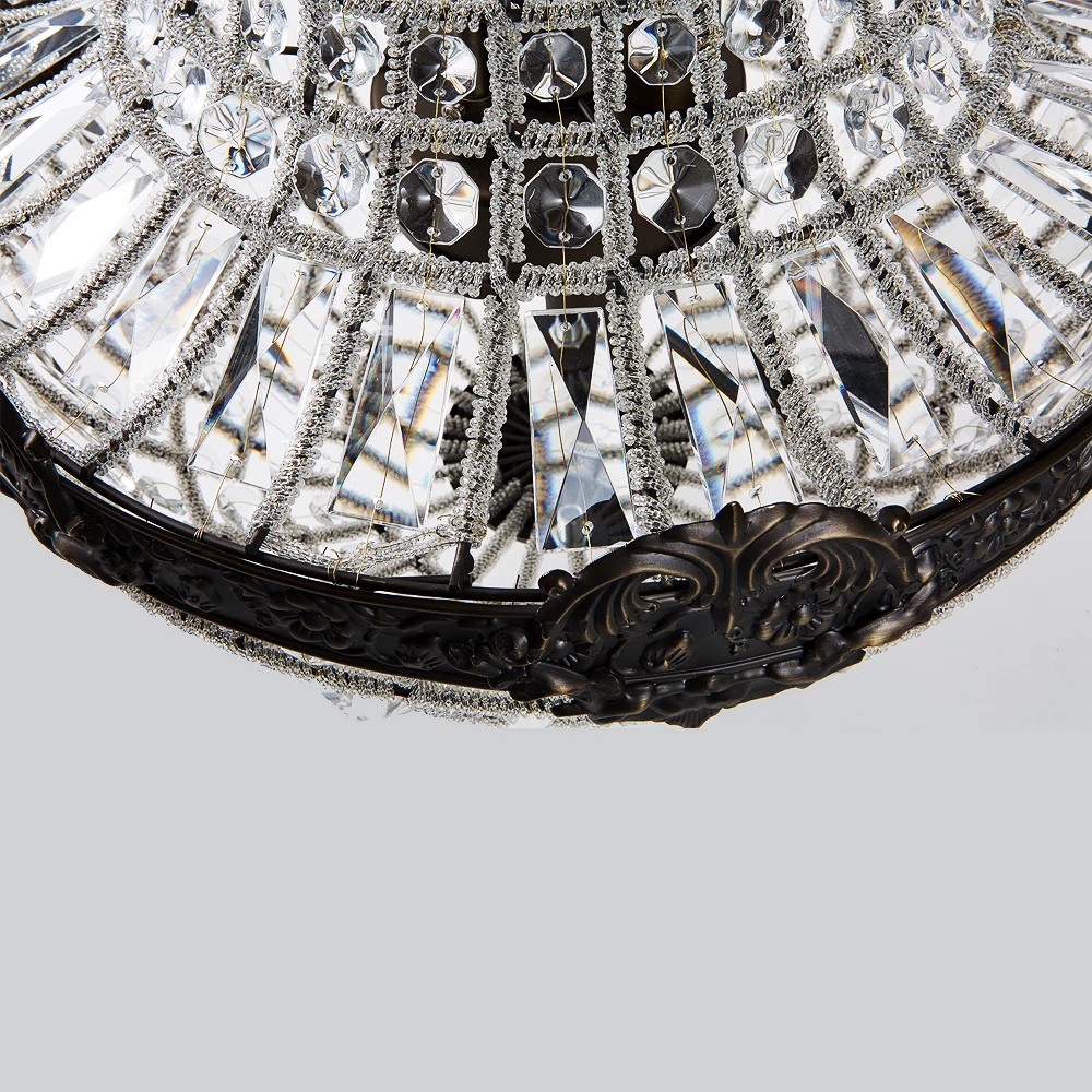 Lustre de Cristal Luzes da Lâmpada para Sala Estar do Hotel Retro Vintage Grande Estilo Império Francês Redondo Led E14 Moderno 6 Lobby 26 lustre lamp