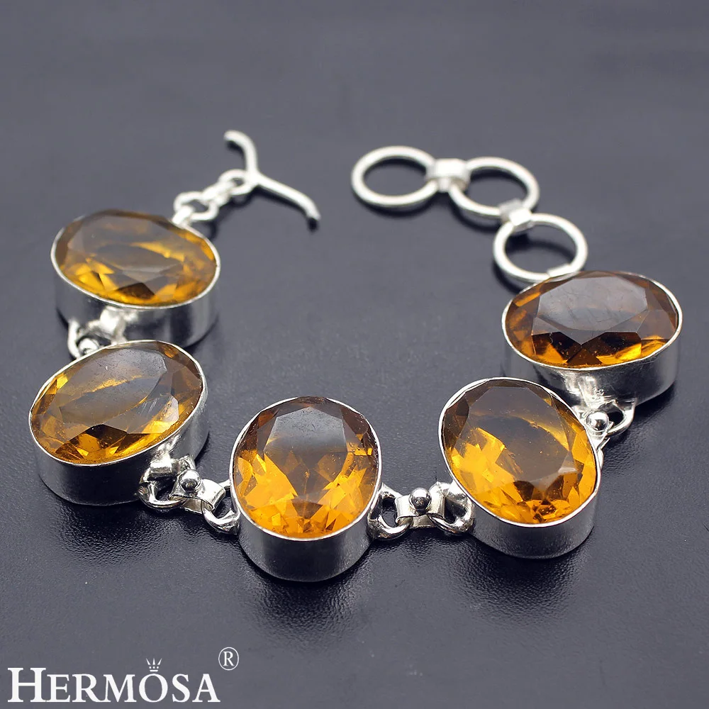 

Hermosa Jewelry Huge Unique Circular 925 Sterling Silver Bracelets 8 inch Adjustable size