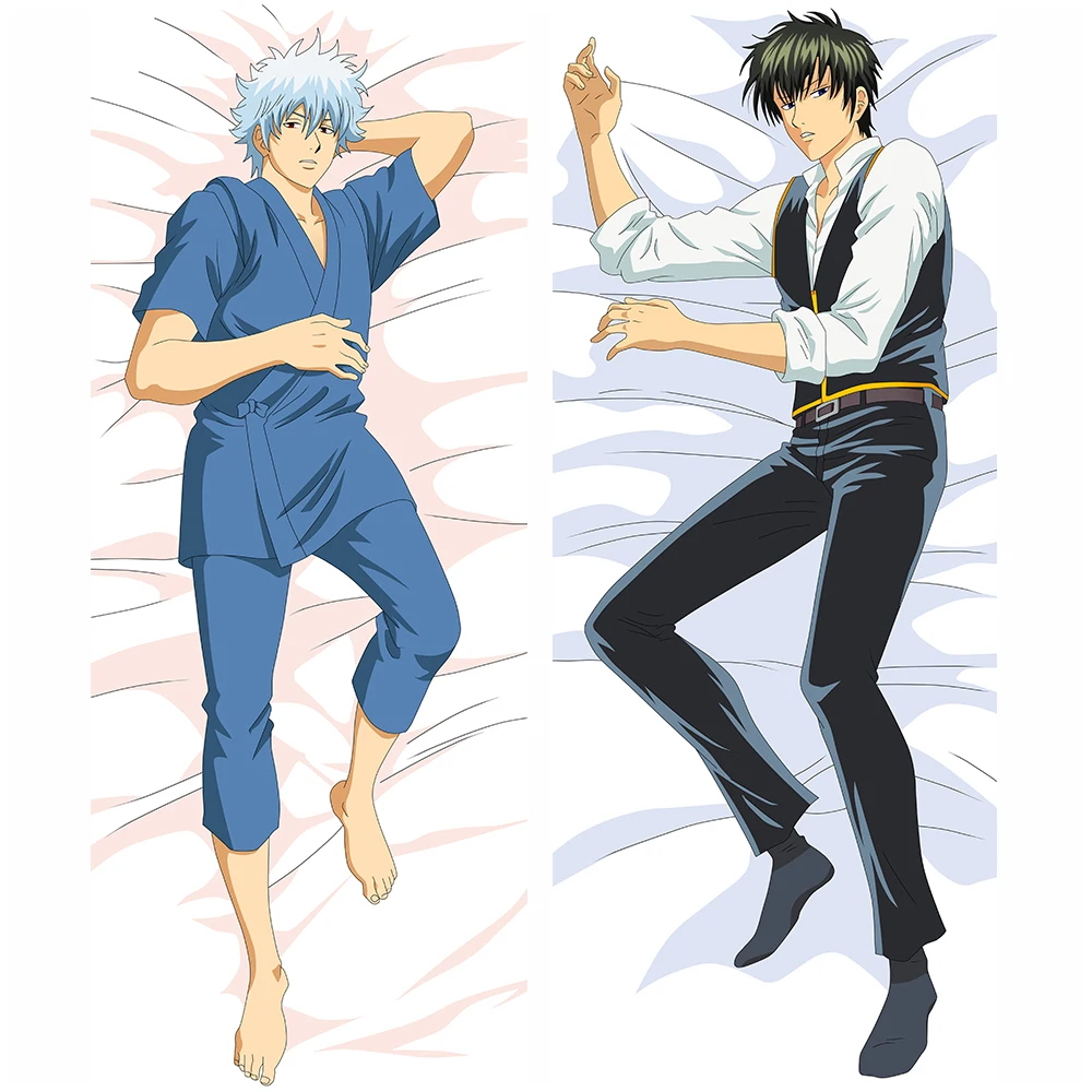 Japanese Anime Male BL Gintama Hugging Body Pillow Cover Case Dakimakura oreiller