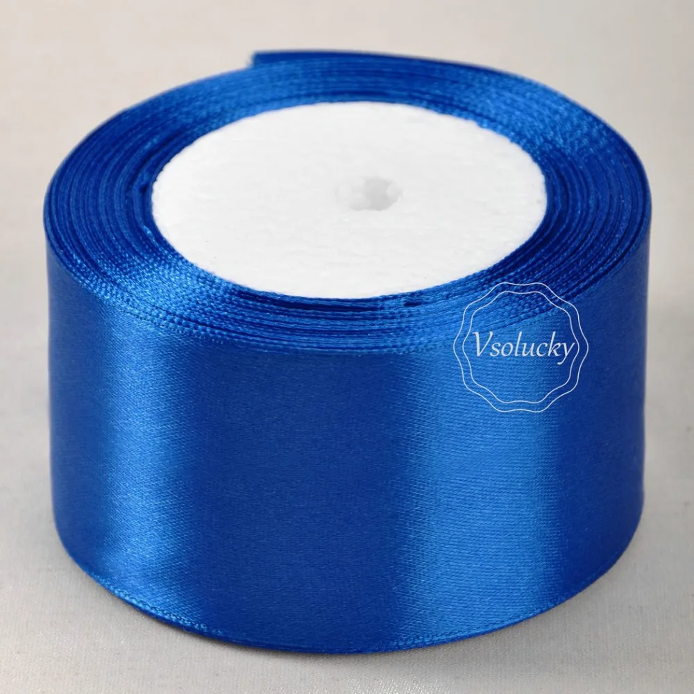 1 Roll Royal Blue 25 Yards 2" 50mm Satin Ribbon Sash Gift Bow Craft