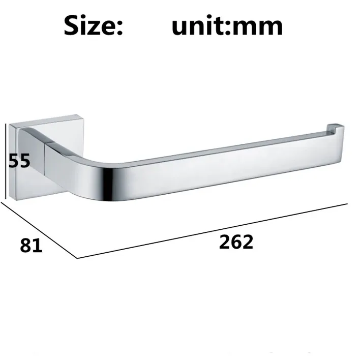 SUS 304 Полотенце из нержавеющей стали одно Полотенце бар квадратная стойка для полотенца зеркальная полированная Ванная комната настенный держатель для полотенец