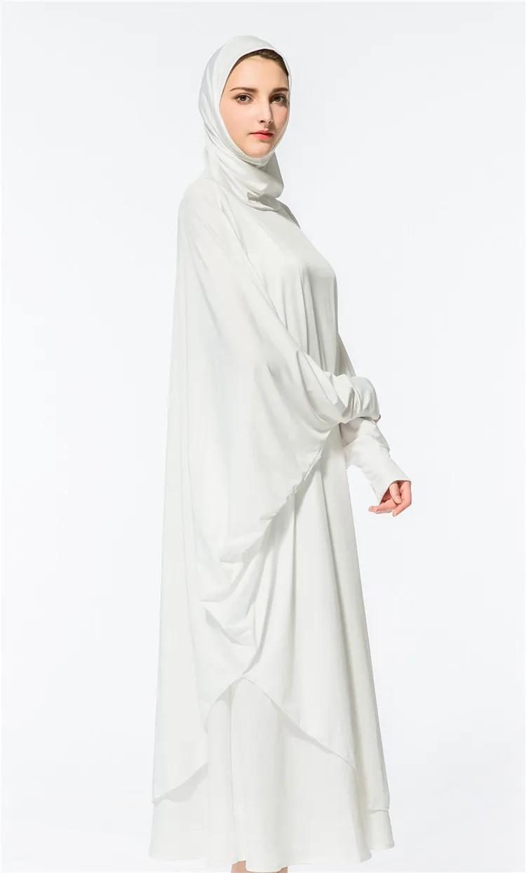 Можно смешивать цвета, размер, модный мусульманский цельный длинный хиджаб с рукавом