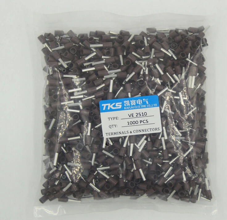 

14AWG 2.5mm2 bootlace Ferrules for E2510 pre Tubular terminal connector