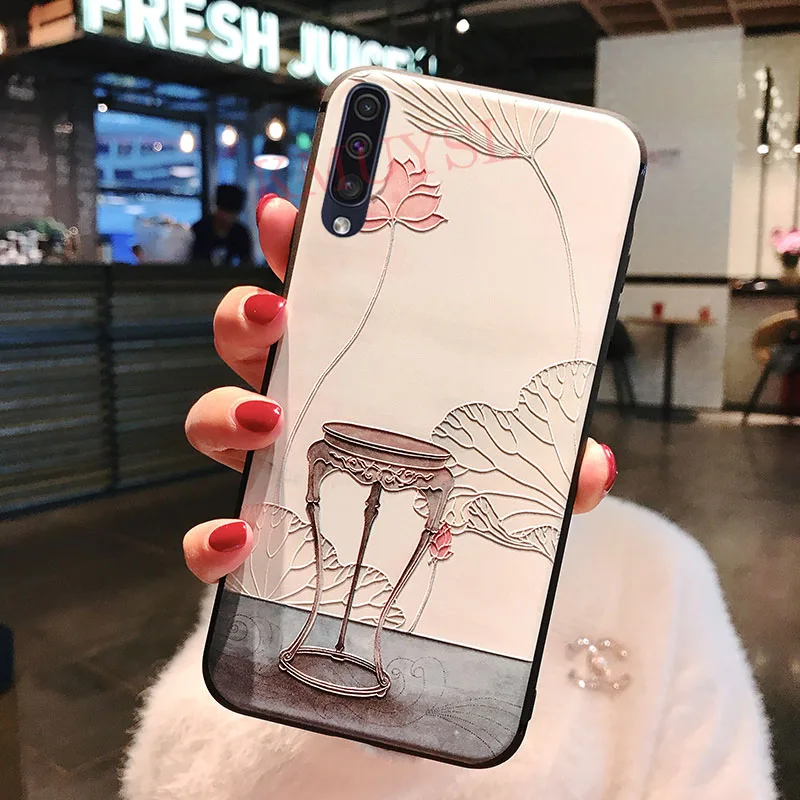 Чехол s для samsung A50 3D роза цветок картина Coque для samsung Galaxy A70 A40 A30 A20 A10 M10 M20 A7 чехол для телефона