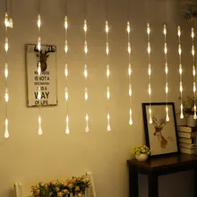 Thrisdar 2,5 M 10X5 светодиодный сосулька Шторы Фея светодиодный свет шнура 8 Режим Открытый День рождения свадебные водослива сказочная гирлянда