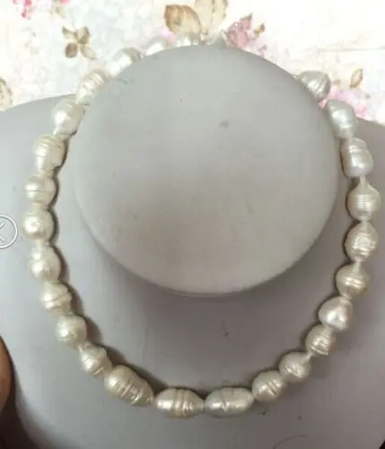

FREE SHIPPING HOT sell new Style >>>> CLASSIC NATURAL14-16mm SOUTH SEA BAROQUE WHITE PEARL NECKLACE 18''