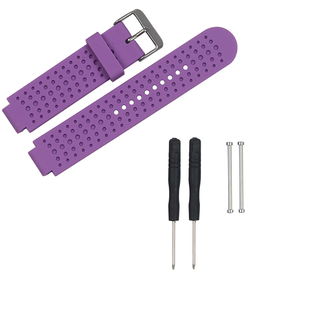 Сменный ремешок для наручных часов браслет ремень браслет для наручных часов Garmin Forerunner 220 230 235 630 620 735 735XT gps часы одежда - Цвет: purple