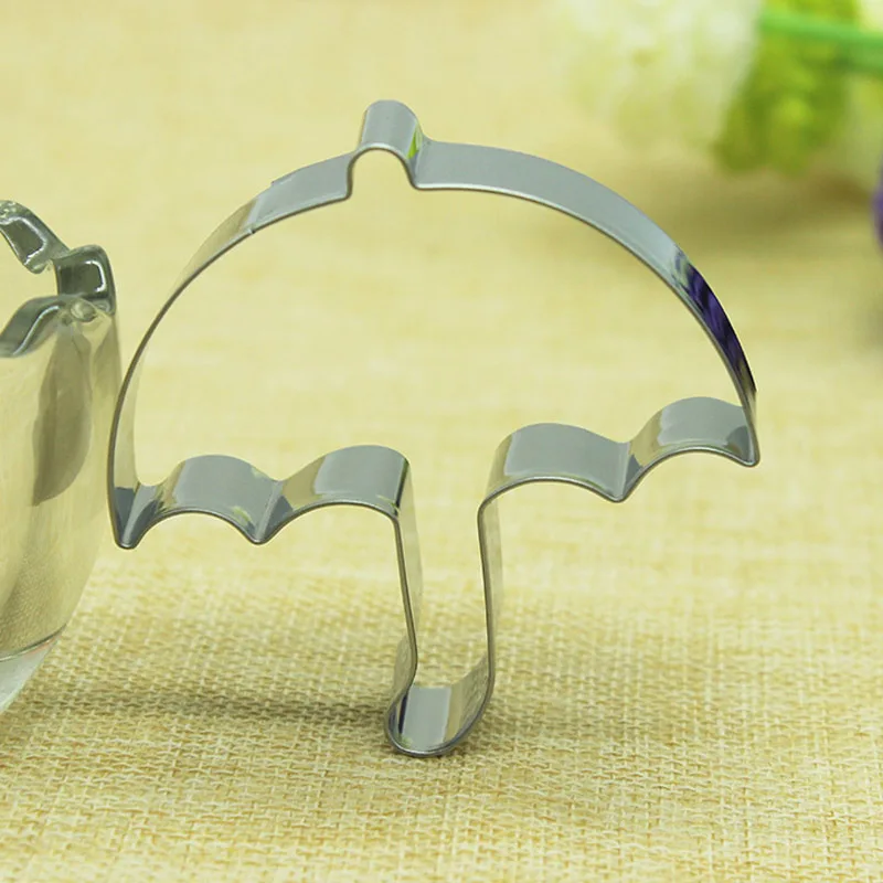 1pcs Umbrella Cookie Cutter Molds Metal reposteria patisserie Biscuit Cupcake Pastry Fondant Cake Decor Tool Kitchen Accessories cookie cutter