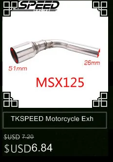 TKSPEED- Motorcycle Exhaust System Vent Pipe Stainless Fit for HONDA Grom MSX 125