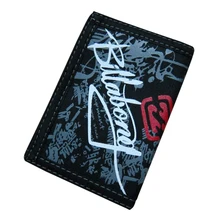 Escrita criativa Graffiti Estudante Lona Homens Bolsa Carteira Com Zíper o Projeto Curto Multifuncional Magia 3 Fold 12*8.5 cm 106